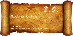 Michna Odiló névjegykártya